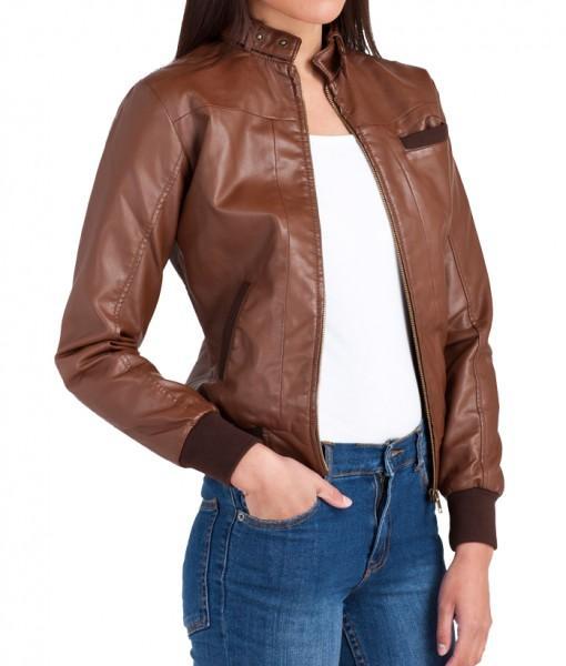 Women Bomber Leather Jackets: Bendy