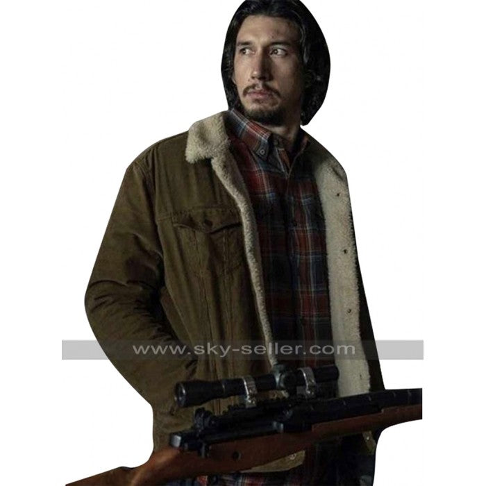 BlacKkKlansman Adam Driver (Flip Zimmerman) Fur Shearling Cotton Jacket