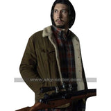 BlacKkKlansman Adam Driver (Flip Zimmerman) Fur Shearling Cotton Jacket