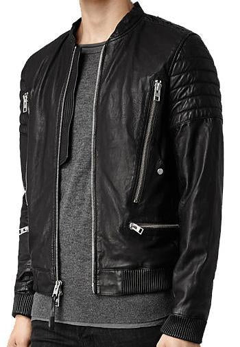 Super Blaster Men Bomber Leather Jackets