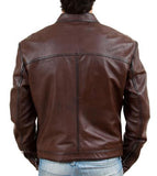 Men Classic Leather Jackets: Brownish