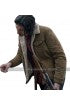 BlacKkKlansman Adam Driver (Flip Zimmerman) Fur Shearling Cotton Jacket