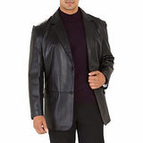 Super Johnny Men Leather Blazers
