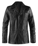 Super Puffer Men Leather Coats