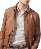 Men Leather Bomber Jackets: Rocko