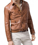 Men Leather Bomber Jackets: Rocko