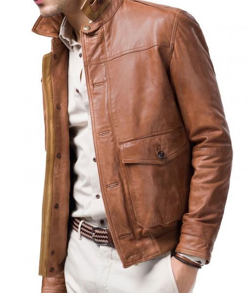 Men Leather Bomber Jackets: Rocko