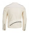 NEED FOR SPEED AARON PAUL OFF WHITE LEATHER JACKET