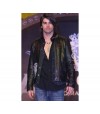 THE BOYFRIEND OF MILEY CYRUS JUSTIN GASTON LEATHER JACKET