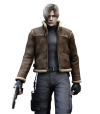 RESIDENT EVIL 4 LEON KENNEDY BROWN LEATHER JACKET