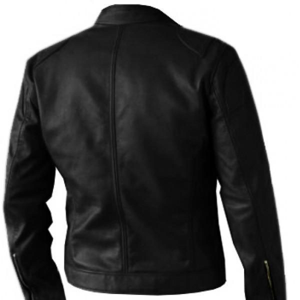 Premium Quality Men's Black Leather Biker Jacket