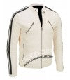 NEED FOR SPEED AARON PAUL OFF WHITE LEATHER JACKET