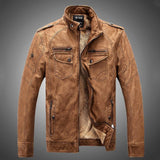 Thickening Wool Windbreak Waterproof Leather Jackets