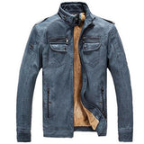 Thickening Wool Windbreak Waterproof Leather Jackets