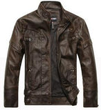 jaqueta de couro masculina Bomber leather jacket