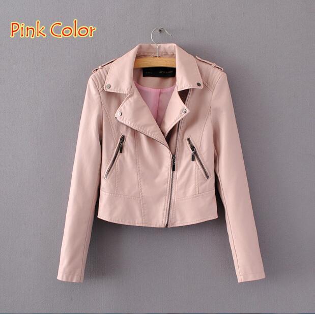 Brand Motorcycle PU Leather Jacket Women