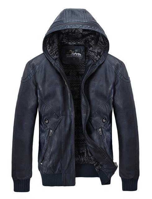 Autumn PU Leather Jackets Men ize