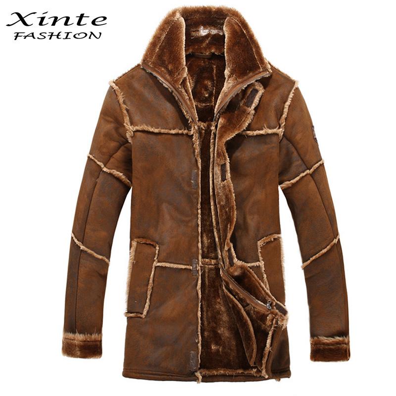 Faux Fur Coat Spliced Suede Leather Jacket