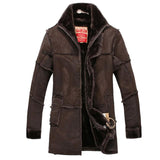 Faux Fur Coat Spliced Suede Leather Jacket