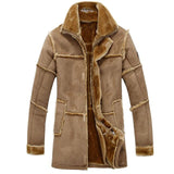 Faux Fur Coat Spliced Suede Leather Jacket