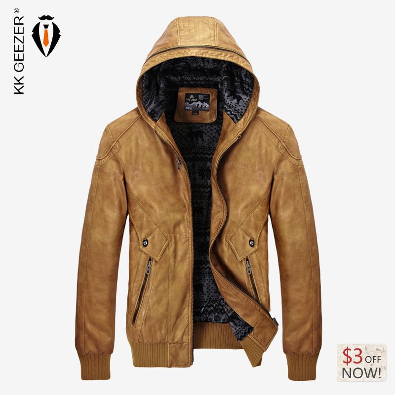 Autumn PU Leather Jackets Men ize