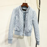 Short O-neck Thick Zipper Warm Faux Leather Jacket