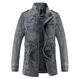 washed Leather Motorcycle Biker Jackets