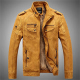Male Motorcycle Fashion Leather Jacket
