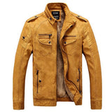 Thickening Wool Windbreak Waterproof Leather Jackets