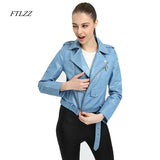 Ftlzz Faux Leather Jacket Women