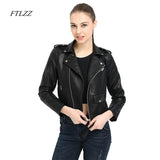 Ftlzz Faux Leather Jacket Women