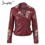 Simplee Embroidery basic jacket coat