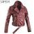 Motorcycle Women Jackets Faux PU Leather