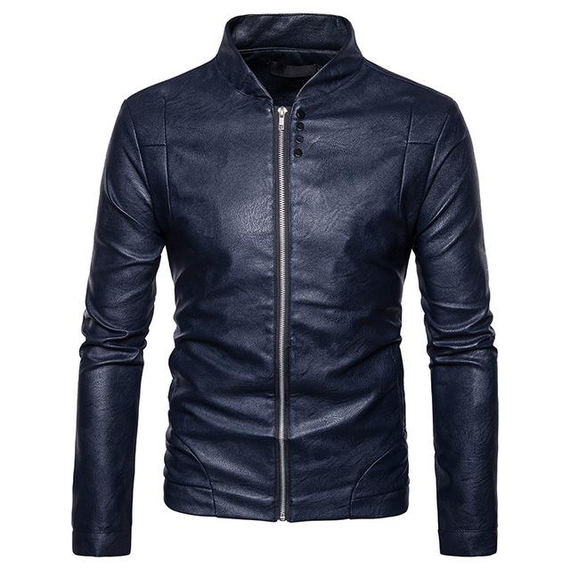 High Quality Men's Autumn Winter PU Leather Jacket