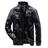 Autumn Winter Thick Bomber Men Leather Jacket