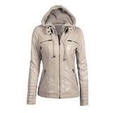Autumn Winter Women Faux Leather Jacket