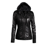 Autumn Winter Women Faux Leather Jacket
