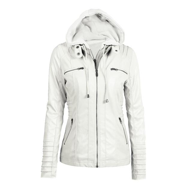 Autumn Winter Women Faux Leather Jacket