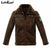 Letskeep New Mens Winter PU Leather jacket
