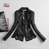 Maylina Plus Size Autumn  Leather Jacket  Women
