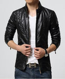 Autumn Soft Faux Leather Jackets Men