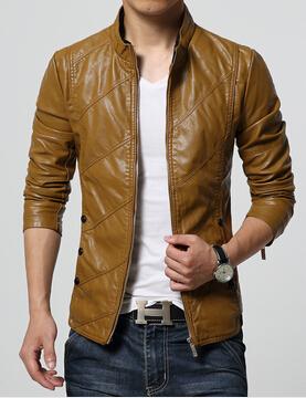 Autumn Soft Faux Leather Jackets Men