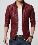 Autumn Soft Faux Leather Jackets Men