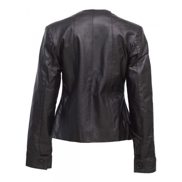 Timeless Black Women Designer Leather Jacket